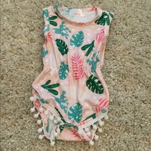 Pom Pom Leaf Romper